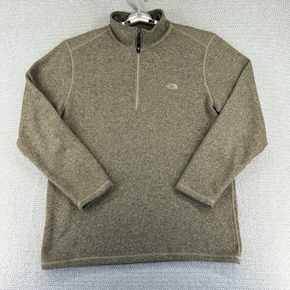 The North Face Other - North Face Jacket Mens XL Brown Pockets 1/4 Zip Fleece Sweater Outdoor Hike